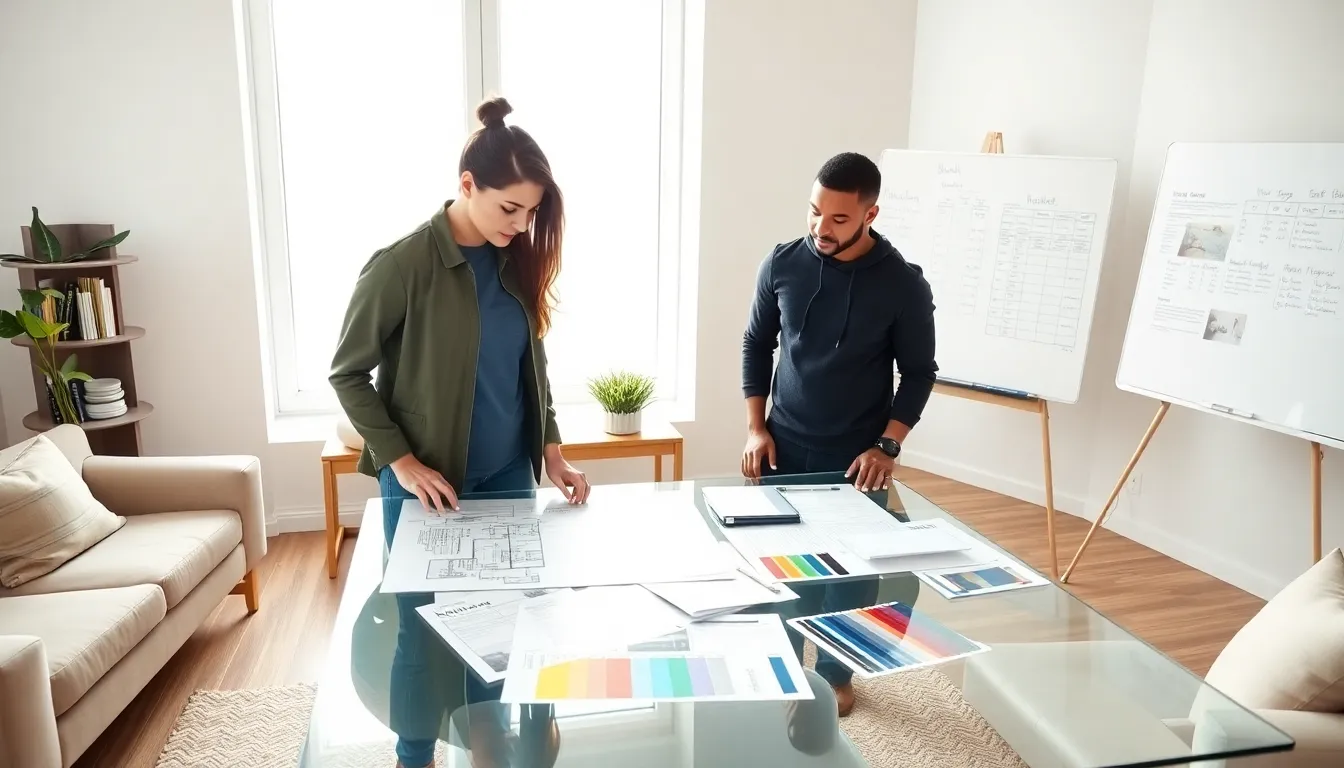 diverse team discussing budget home renovation ideas.