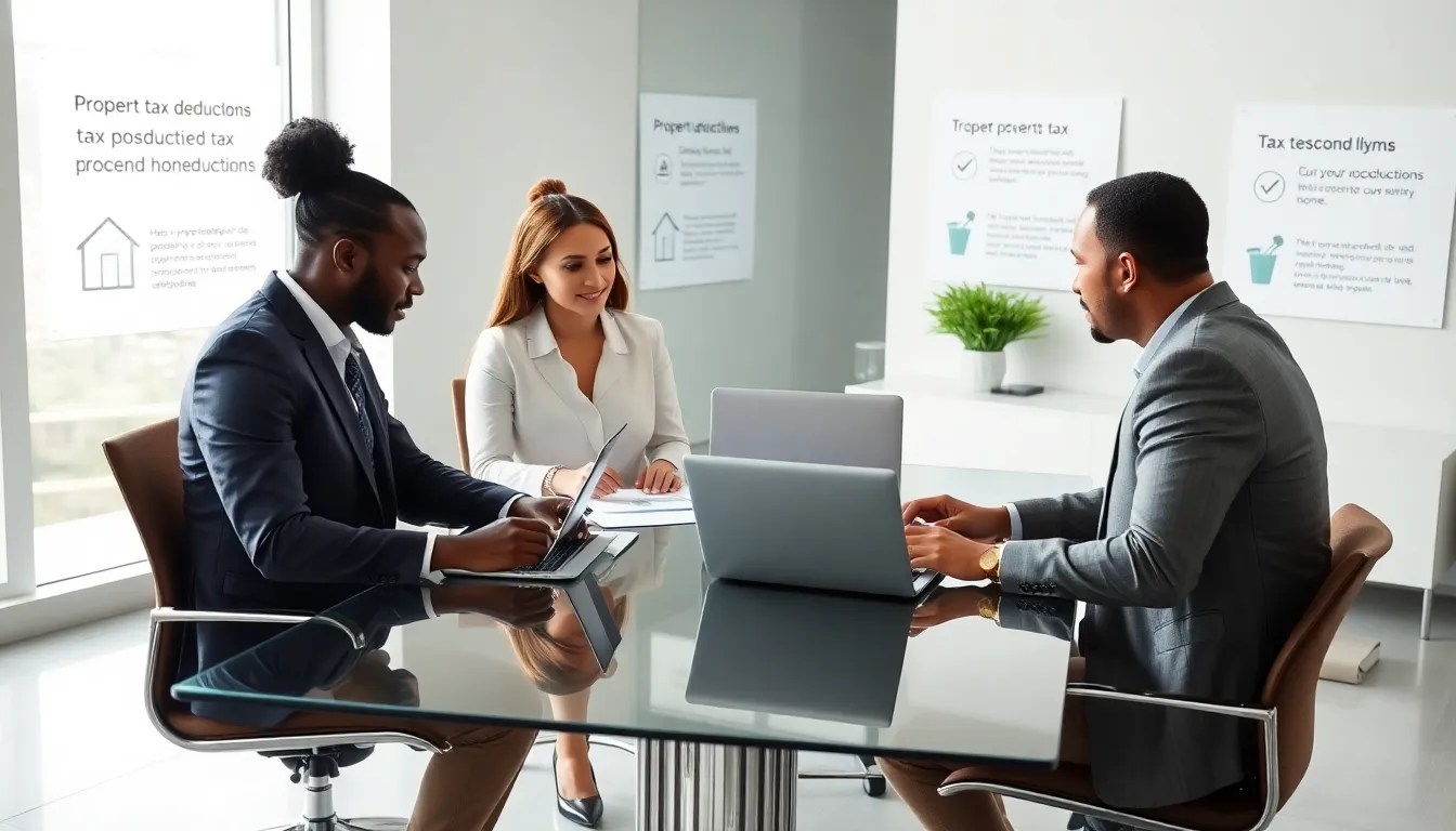diverse team discussing property tax deductions for second homes.